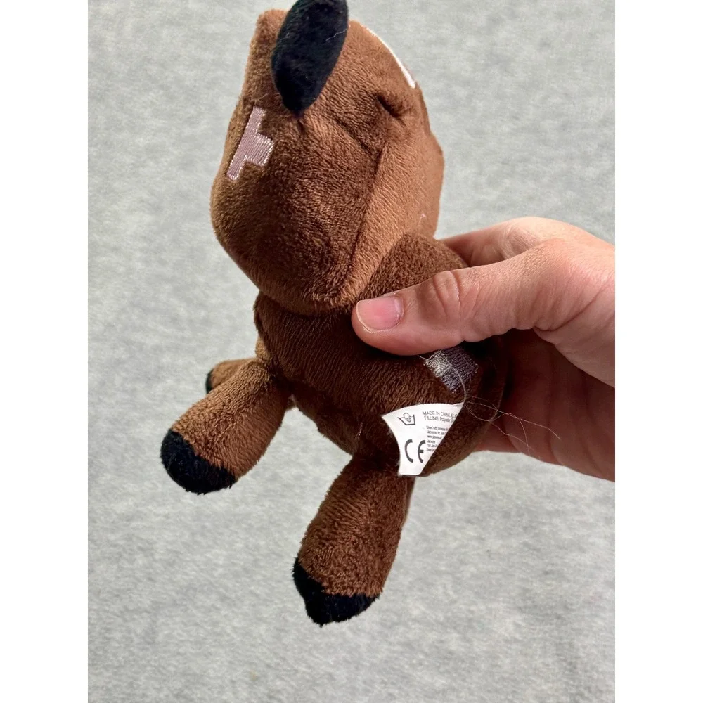 Minecraft Cow Plush 2014 Mojang Brown Pixelated Stuffy Toy Mob Collection